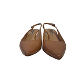 LK Bennett Beige Brown Patent Slingback Pointed Court Shoes Heels EU 36 UK 3