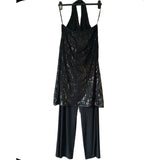Star By Julien Macdonald Sequin Black Jumpsuit, Size 14.