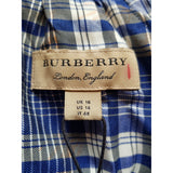 Burberry Navy White 100% Silk Trousers Size 16.