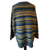 Seasalt Cornwall Blue Yellow Stripe Wool Knit Jumper Size 22