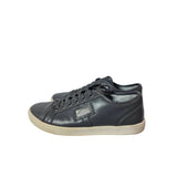 Dolce & Gabbana Men's Leather Low-Top Sneakers with Metal Logo Size 6