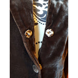 WD NY Women's Brown Velvet Jacket Size 4 / S