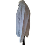 Taylor Stitch Men's Grey White Stripe Shirt Size S/38