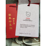 100% Cashmere Grey White Scarf