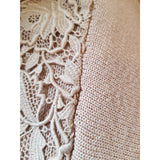 Valentino Nude Crocheted Knit Wool Cotton Jumper Size XS