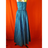 Katerina Blue Maxi Ocassion 100% Silk Dress with Scarf Size 10