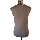 LK Bennett Womens Grey Taupe Viscose Cowl Neck Sleeveless Top Size XS