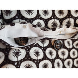 Anne Klein Black White Dandelion Print Shirt Dress Size 8