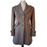 Bazar de Christian Lacroix Womens Brown Coat Size 10