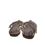Michael Kors Collection Grey Leather Thong Sandals Size UK 3.5 EU 36.5