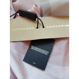 Burberry Women's Grey Pink 100% Silk Scarf Shawl