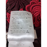 Valentino Red Burgundy Crocheted Silk Skirt Size 40 IT 8 UK.