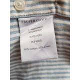 Proper Cloth Men's Blue White Stripe Shirt Size S