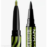 NYX Professional Makeup Beetlejuice Pinstripe Duo Liner - Black / Green Chrome