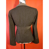 Nanette Lepore Women's Black Grey Blazer Size 4 US 8 UK