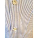 Glanshirt Blue White Stripe Shirt Size 15 1/2