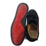 Christian Louboutin Louis Junior Spikes Suede Low-Top Sneakers (Black) Size 7