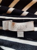 Hobbs Women's Black White Stripe Top Size L