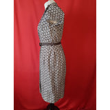 Anne Klein Black White Dandelion Print Shirt Dress Size 8