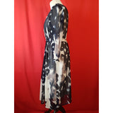 Studio 8 by Eight Phase Black/White/Navy/Grey Dress Size 12