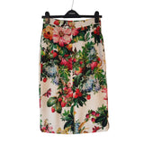 Dolce & Gabbana White Floral Print Skirt Size 40 IT 8 UK