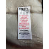 KALIKO White Black Pink Floral Print Linen Cotton Dress Size 10.