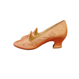 Rainbow Cub Women's Peach Ocassion Silk Custom Heels Shoes Size 4 1/2