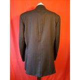 Canali Men's Black Stripe Wool Suit Size 54