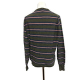 John Smedley Men's Green Black Pink Striped Pure Merino Size M