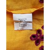 Fragonard Parfumeur Yellow 100% Linen Dress Size T2 /  12/14 UK.