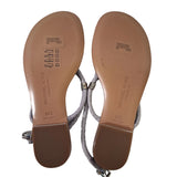 Michael Kors Collection Grey Leather Thong Sandals Size UK 3.5 EU 36.5