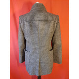 Izzy Lane Women's Black Grey Check Wool Jacket Size S
