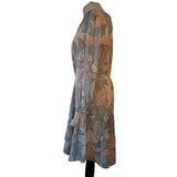 Reiss Light Womens Blue Red White Dress Size 8