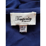 Temperlay London Navy 100% Silk Dress Size 10