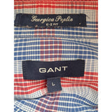 GANT Georgica Poplin 100% Cotton Long Sleeve Checked Button Down Shirt Size L