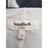 Studio 8 by Eight Phase Black/White/Navy/Grey Dress Size 12
