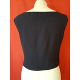 Valentino Boutique Women's Navy Silk Top Size 10.