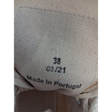 Primury Womens Beige White Canvas Ankle Trainers Size 5 UK 38 EU
