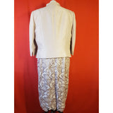 Jacques Vert Beige Lace Dress and Cardigan Size 18.