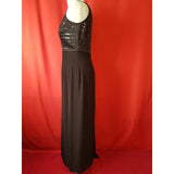 House Of Fraser Black Beaded Maxi Dress Size 10.