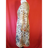 DIANE von FURSTENBERG Brown Floral Print 100% Silk Dress Size 6 US 10 UK