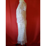 Fenn Wright Manson Long Lilac 100% Silk Skirt Suit Size 6