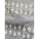 THEORY Women's Grey Embroidered Top Size S