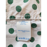 Boden White Green Dot Cotton Shirt Size 22R