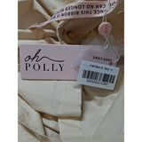 Oh Polly Beige Cotton Shirt Dress, Size 8 / 36