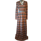 Missoni Black White Brown Long Wool Blend Dress Size 44 EU / L RRP £1,020