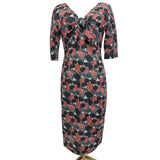Paddy Campbell Graphic Pattern Midi Dress Size 10