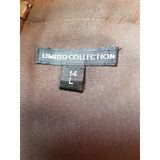 MARKS &SPENCER Limited Collection Mocha Khaki Skirt Size 14