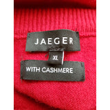 Jaeger Red Men's Wool Cashmere Jumper Size XL