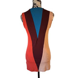 Victoria Beckham Womens Sleeveless Colorblock Tunic Top Size S Violet Pink Red